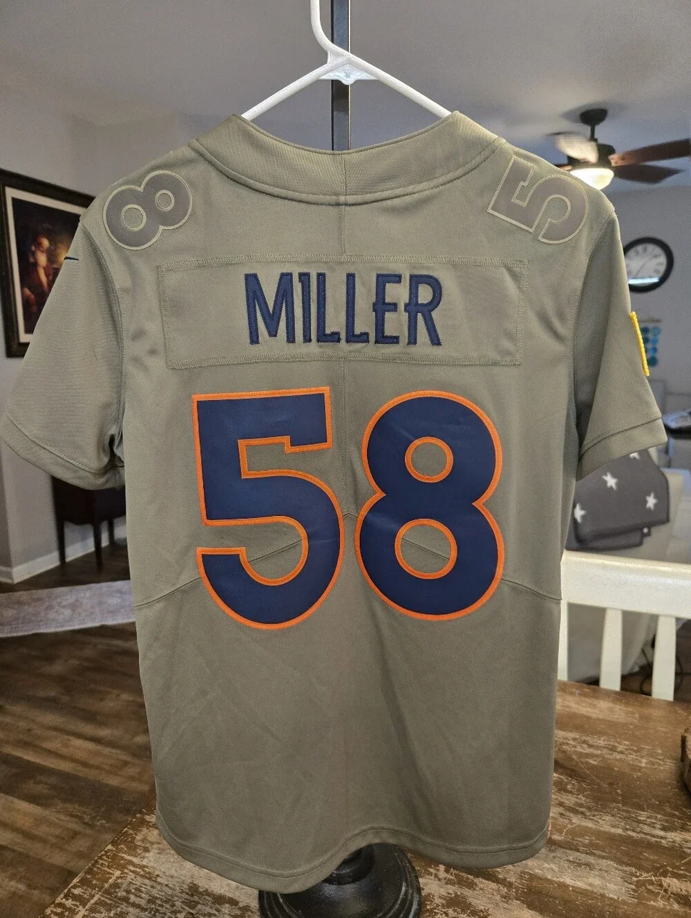 Denver Broncos Kids' Salute to Service Jersey - Olive/Orange